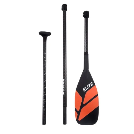 GLPADELITER Wiosło SUP Gladiator Elite Full Carbon Red 3-częściowe