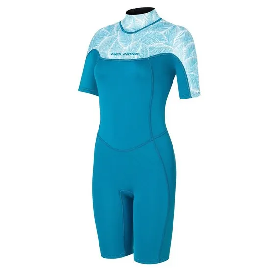 N-NP-123335-2278 Pianka damska NeilPryde Spark S/S Shorty 2/2 BZ Petrol / Floral