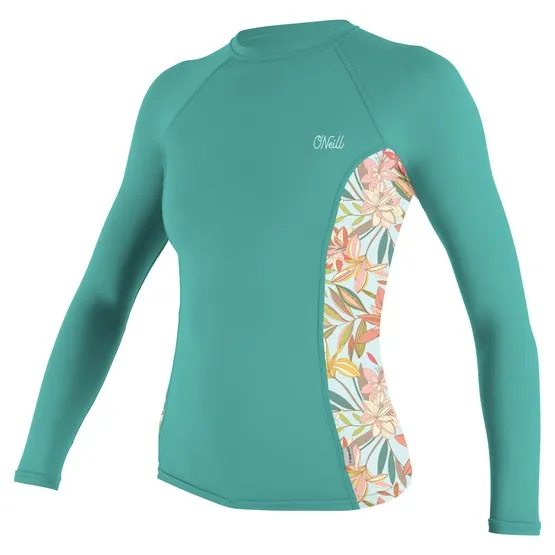 N-ONL-5406S-IE7 Lycra damska O’Neill Wms Side Print L/S Rash Guard Canton/Dalia